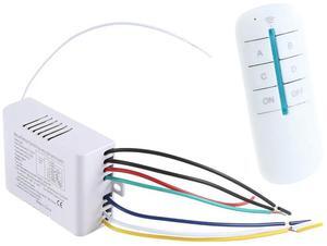 For 4 Way Light Lamp Digital Wireless Remote Control ON/OFF 220V