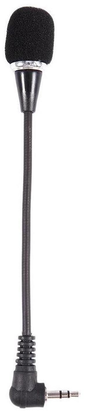 For Flexible 3.5mm Jack Mini Microphone Mic For PC Laptop Desktop Skype Yahoo Black