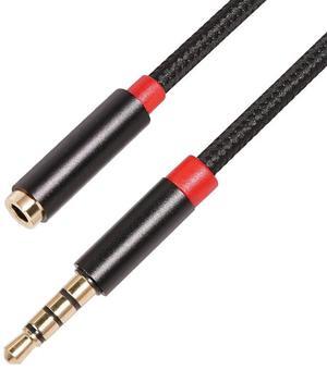 For 3.5mm Jack AUX AUDIO Male to Female Extension Cable with Microphone Stereo 3.5 Audio Adapter for PC Headset (1M)