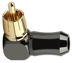 For 1Pcs RCA Connector Audio Plug Male 90 De Right Angle Elbow Speaker Terminal Conector for Soldering Video Cable