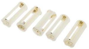 For 5Pcs Round 3x 1.5V AAA Holder Case Box Container White