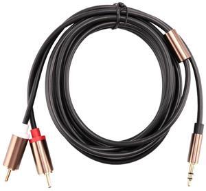 For Jack 3.5mm to 2 RCA Audio Cable AUX Splitter 3.5mm Stereo Male to Male RCA Adapter 2 Speaker Cable 1m