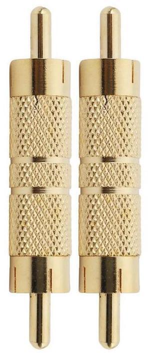 For Professional RCA Male to Male RCA Coupler Adapter Converter Connector Gold Plated (2 Pack)