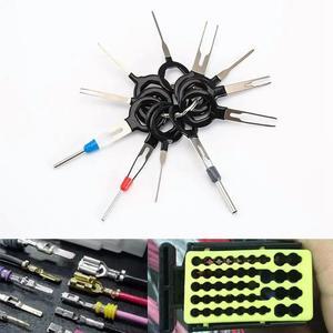 For 11PCS Auto Car Plug Circuit Board Wire Harness Terminal Extraction Pick Connector Crimp Pin Back Needle Remove Tool Set
