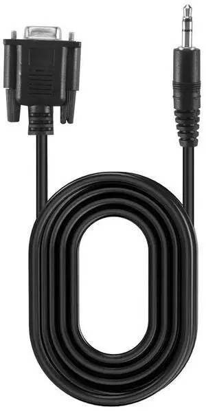For DB9 9 Pin VGA female cable ,DB 9 Female to TRS 3.5mm (1/8in) TRS Stereo Male Serial Data Cable-6 Feet