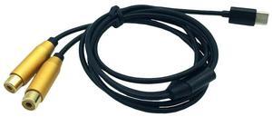 For Dual Rca Female To Type-C Usb C Signal Video Av Audio Cable Connector Lead Cord
