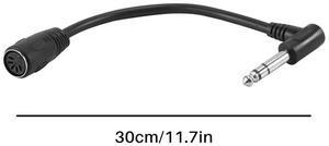 For MIDI CABLE,5-Pin Din Female to Monoprice 6.35mm (1/4 Inch) Male TRS Stereo Audio Extension Cable