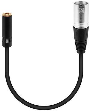 For 0.3M Wire 3 Pin Xlr Male to 3.5Mm Female Audio Connector Stereo Microphone Adapter