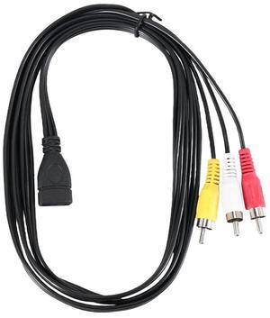 For 1.5M Usb A Female To 3 Rca Phono Av Cable Lead Pc Tv Aux Audio Video Adapter