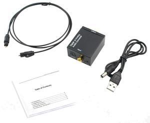 For Optical Coaxial Digital to Analog Audio Converter Adapter RCA L/R 3.5mm