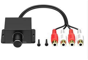 For Car Audio Amplifier Bass Level Remote Volume Control Knob 2RCA Male and Female Input and Output Car Volume Regulator