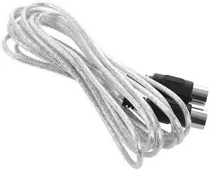 For est 3 meter 10ft MIDI Extension Cable 5 Pin Plug Male To Male Connector Silver