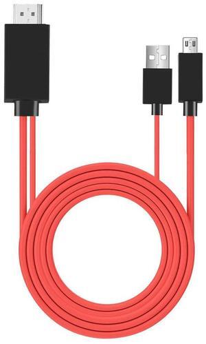 For 6.5 Feet Micro-USB to Adapter Converter Cable 1080P HDTV for Devices S3 (11 Pin, Red)