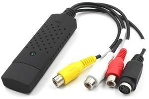 For USB Video Capture Card, Audio Video Converter Grabber for RCA to USB Convert VHS Mini DV VCR Hi8 DVD to Digital