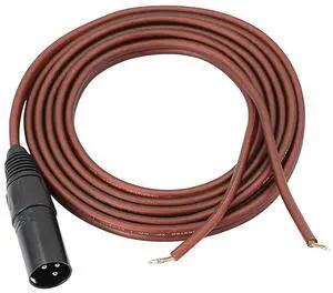 For XLR Speaker Wire, Speaker Bare Cable to XLR Plug, Gold Plated XLR 3 Pin Male Connector Replacement Audio Cable Open End