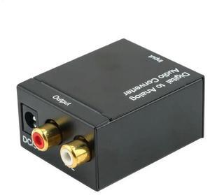 For Digital Optical SPDIF Coax to Analog RCA Audio Converter Adapter with Fiber Cable