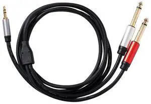 For Audio Cable 3.5mm to Double 6.35mm Aux Cable Mono 6.5 to 3.5 Male for Mixer Amplifier Speaker 3.5mm Jack Splitter Cable