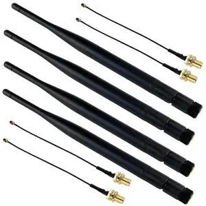 For 915MHz LoRa Antenna 5dBi SMA Male 195mm + IPEX to SMA Female Cable for LoRa 32 V3 C-AB02S(Pack of 4)