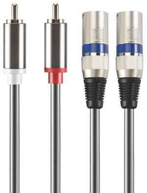 For 1.5M Dual Rca Male To Xlr Male Cable 2 Xlr To 2 Rca Plug Adapter Hifi Stereo Audio Extension Cable for Min Speaker