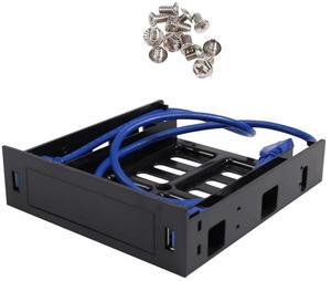 For 2 X USB 3.0 Front Panel with 3.5Inch Device/HDD or 2.5Inch SSD/HDD to 5.25 Floppy to Optical Drive Bay Tray Bracket