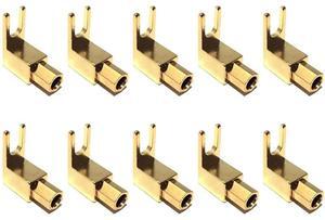 For Right Angle Spade Fork & Binding Post - 4mm Plug Socket - Spade Fork Connector for Speaker & Power & Amp(10 Pack)