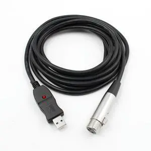 For 3M USB Male to XLR Female Microphone USB MIC Link Cable