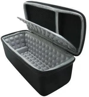 For Hard Case Travel Storage Bag Shock-Proof Protective Cover Zipper Strap for Flip 3/4/5 Speakers- Black+Gray
