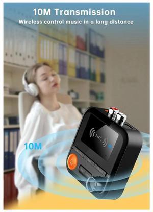 For NFC Receiver 5.2 Audio Receiver Wireless Adapter Old Audio Amplifier Music Player AUX/RCA Car Speaker