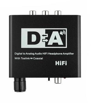 For 192KHz Digital Optical Coaxial to Analog RCA 3.5mm Audio Hifi Converter with Spdif