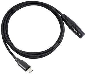 For USB Type C To XLR Adapter Type C Male To 3 Pin XLR Female Microphone Cable Connector Computer Audio Data Cable 3 Meters