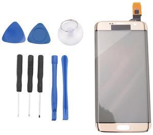 For S7 G935 Contact Screen Digitizer Glass with Tools Gold