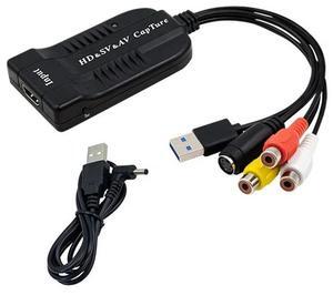 For USB Video Capture Card VHS/HD/Hi8/DVD to Digital Converter HD/RCA/S-Video to USB2.0 Audio Video Record Capture Device