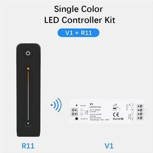 For LED Dimmer 12V 5V 24V 36V 8A PWM Wireless with 2.4G Brightness Adjustment Contact Remote for Led Single Color Strip