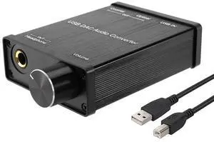 For USB to Coaxial S/PDIF Optical 3.5mm/6.3mm Headphone Converter USB DAC Digital to Analog Audio Converter for XP