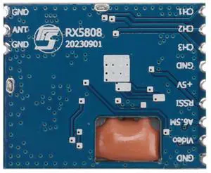 For 1Pcs FPV 5.8G Wireless Mini Audio Video Receiver Module RX5808 for FPV System RC Helicopter