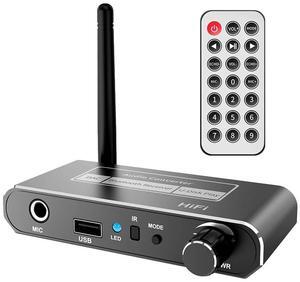 For Wireless HIFI DAC Converter 5.2 Receiver Audio Coaxial To R/L 3.5Mm Aux Adapter with U Disk Play Mic