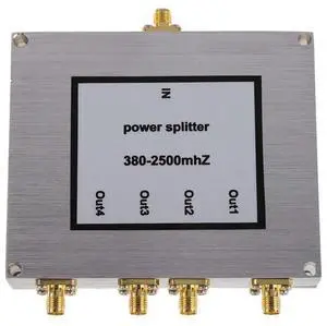 For 4 Way SMA Power Splitter 380Mhz-2500MHz,SMA Female Power Divider Signal Cable Splitter Female Divider