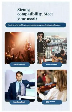 For 5.8G Wireless in Ear System Wireless Headphone Earphone System Receiver Automatic Pairing