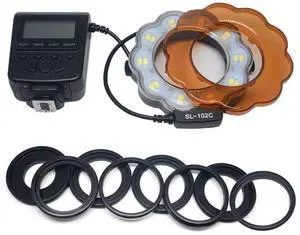 For ro LED Ring Light Ring Flash With Adapter Ring For D5100 D3100 Series For 5D Mark II 7D 10D For