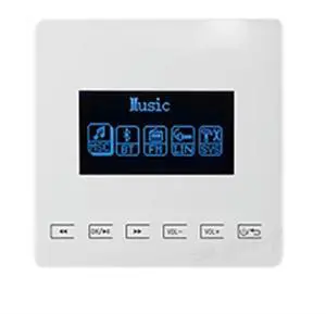 For 86 Mini Home Background Music System Is Compatible with Wall Mounted Amplifier Touch Key for TF White