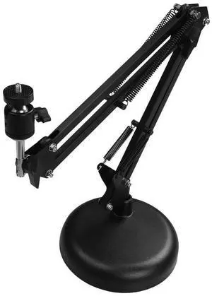 For Webcam Stand for Desktop Suspension Boom Scissor Arm Stand with Upgraded Round Base,for Webcam