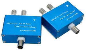 For 1080P AHD/CVI/TVI 2CH HD Video Coaxial Multiplexer (2 Channel Video in Coaxial Cable Transmission)