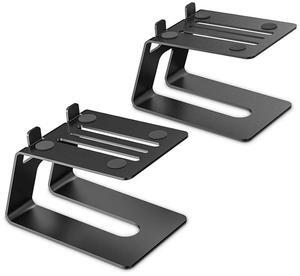 For Desktop Speaker Stands, 1 Pair, Studio Riser with Dampening Pad and 5° Tilt Design Improve