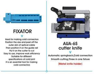 For FTTH Fiber Optic Tool Kit with Fiber Cleaver -70-+10DBm Optical Power Meter Visual Fault Locator 10Mw