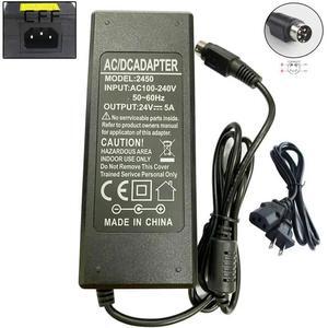 FOR 24V 5A 4pin AC Adapter For EFL-2202W FY2405000 LCD Monitor With Cable