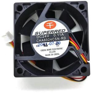 FOR CHA6024CSN-RD DC24V 0.11A 60*60*25MM Inverter Cooling Fan
