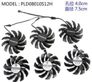 FOR T128010SM PLD08010S12H for GV-N970WF3OC-4GD GTX970 Graphics Video card Cooling fan Pitch 4.0 Diameter 7.5cm