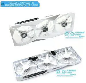 FOR Shell Frame Fans for RX6650XT RX7600 RX7700XT RX7800XT RX7900GRE STEEL LEGEND Graphics Video Card