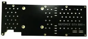 FOR public version GTX 980ti aluminum alloy metal insulated backplate graphics card backplane