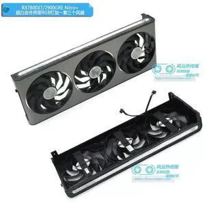 FOR Frame Fans Backplate for RX7800XT RX7900GRE RX7900XTX Nitro+ Graphics Video Card